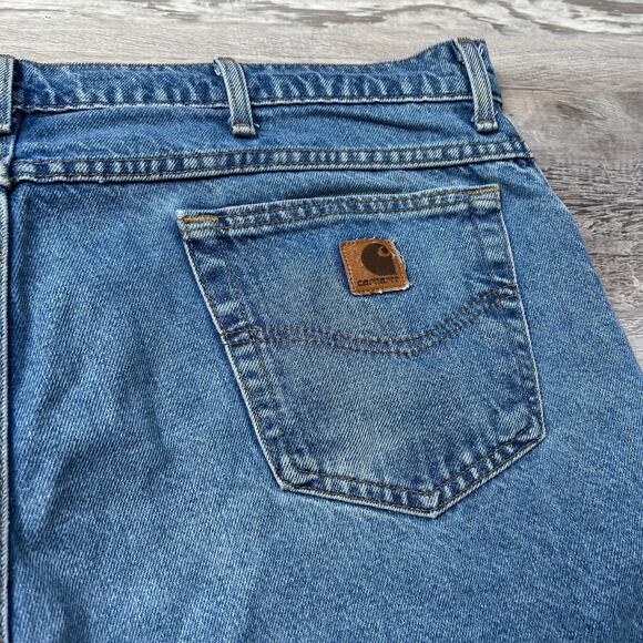 Carhartt Relaxed Fit Jeans Blue Denim Straight Leg 42x32 Made in USA - Picture 5 of 6